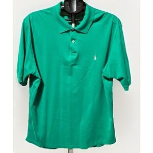 Polo‎ Golf Polo Mens XL Kelly Green Short Sleeve Pink Pony Logo Cotton Preppy